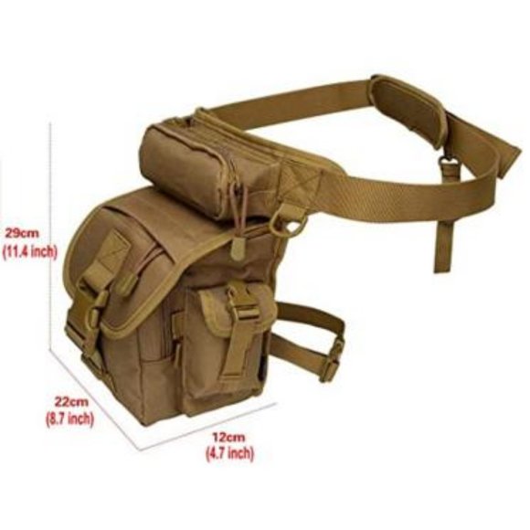 FLAPI Brown Waterproof Tactical Pouch Bag - Picture 2 of 4